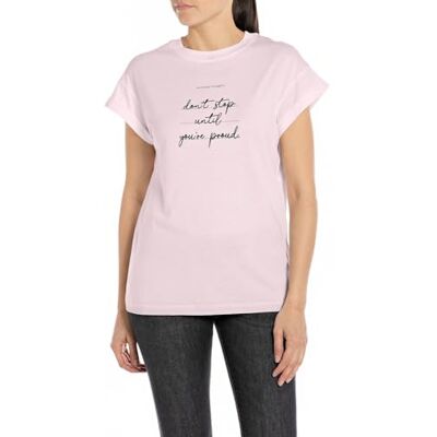 Replay Damen T-Shirt Kurzarm aus Baumwolle Replay Damen T-Shirt Kurzarm aus Baumwolle
