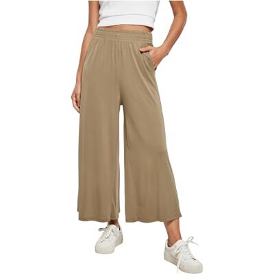 Urban Classics Frauen Hose Ladies Modal Culotte, lässige Culotte für Frauen, 3/4 Länge, mit Gummibund, erhältlich verschiedenen Farbvarianten, Größen XS-5XL Urban Classics Frauen Hose Ladies Modal Culotte, lässige Culotte für Frauen, 3/4 Länge, mit Gummibund, erhältlich verschiedenen Farbvarianten, Größen XS-5XL