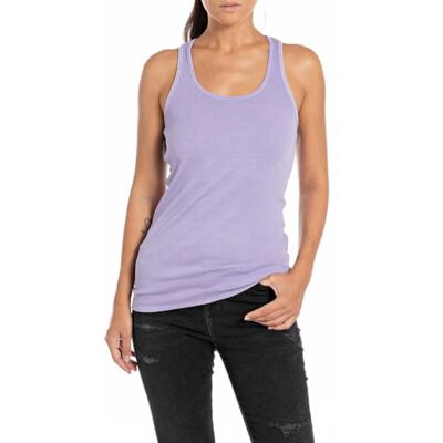 Replay Damen Tank Top Rundhals-Ausschnitt Replay Damen Tank Top Rundhals-Ausschnitt