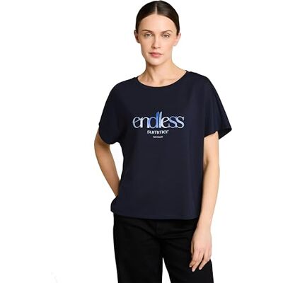 TOM TAILOR Damen T-Shirt mit Scuba-Stoff TOM TAILOR Damen T-Shirt mit Scuba-Stoff