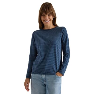 Cecil Damen Langarm Shirt mit Boat Neck und Streifen Cecil Damen Langarm Shirt mit Boat Neck und Streifen