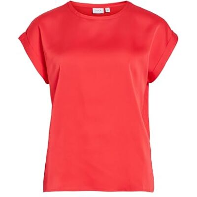 Vila Female Oberteil mit kurzen Ärmeln VIELLETTE Short Sleeved Top Vila Female Oberteil mit kurzen Ärmeln VIELLETTE Short Sleeved Top