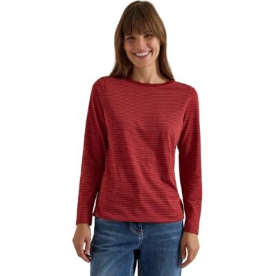 Cecil Damen Langarm Shirt mit Boat Neck und Streifen Cecil Damen Langarm Shirt mit Boat Neck und Streifen