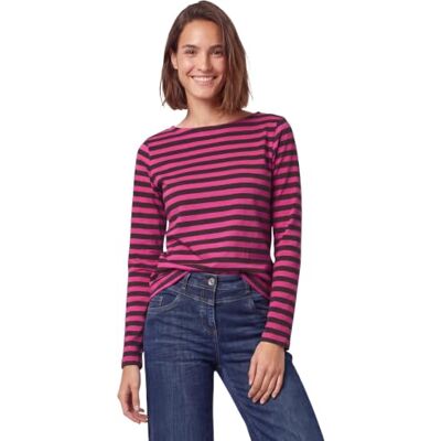 Cecil Damen 3232332 Langarm Shirt mit Boat Neck und Streifen (1er Pack) Cecil Damen 3232332 Langarm Shirt mit Boat Neck und Streifen (1er Pack)
