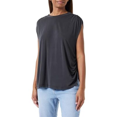 Replay Damen T-Shirt Kurzarm Ärmellos, Blackboard 099 (Schwarz), L Replay Damen T-Shirt Kurzarm Ärmellos, Blackboard 099 (Schwarz), L