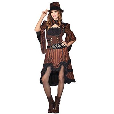 amscan (PKT) (9911250) Adult Ladies Steampunk Dress Costume (UK 8-10) amscan (PKT) (9911250) Adult Ladies Steampunk Dress Costume (UK 8-10)