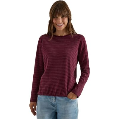 Cecil Damen Langarm Shirt mit Boat Neck und Streifen Cecil Damen Langarm Shirt mit Boat Neck und Streifen