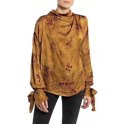 Replay Damen Bluse Langarm All Over Print Replay Damen Bluse Langarm All Over Print