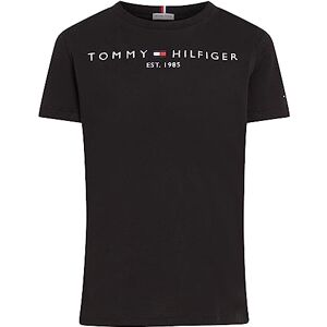 Tommy Hilfiger Kinder Unisex T-Shirt Kurzarm Essential Tee Rundhalsausschnitt, Schwarz (Black), 12 Jahre Tommy Hilfiger Kinder Unisex T-Shirt Kurzarm Essential Tee Rundhalsausschnitt, Schwarz (Black), 12 Jahre