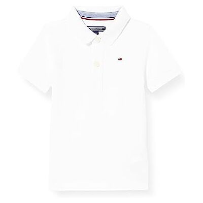 Tommy Hilfiger Jungen Poloshirt Kurzarm aus Bio-Baumwolle, Weiß (Bright White), 14 Jahre Tommy Hilfiger Jungen Poloshirt Kurzarm aus Bio-Baumwolle, Weiß (Bright White), 14 Jahre