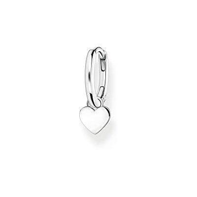 THOMAS SABO Einzel Creole mit Herz Anhänger silber 925 Sterlingsilber THOMAS SABO Einzel Creole mit Herz Anhänger silber 925 Sterlingsilber