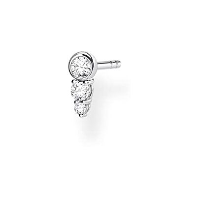 THOMAS SABO Einzel Ohrstecker weiße Steine silber 925 Sterlingsilber THOMAS SABO Einzel Ohrstecker weiße Steine silber 925 Sterlingsilber