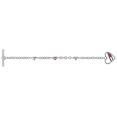 Tommy Hilfiger Jewelry Gliederarmband für Damen aus Edelstahl mit einem Herzförmigen Anhänger 2780111 Tommy Hilfiger Jewelry Gliederarmband für Damen aus Edelstahl mit einem Herzförmigen Anhänger 2780111