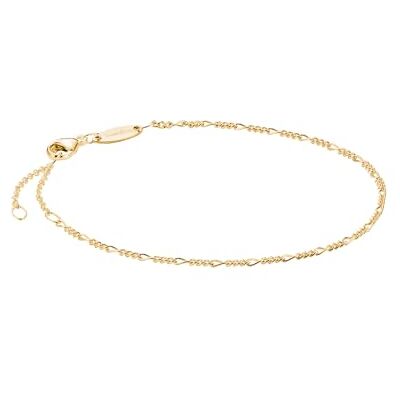 THOMAS SABO Charm-Armband Figaro-Design vergoldet Recyceltes 925 Silber, 18k Vergoldung THOMAS SABO Charm-Armband Figaro-Design vergoldet Recyceltes 925 Silber, 18k Vergoldung