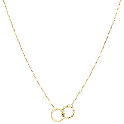 Tamaris Halskette für Damen, Halsschmuck mit Infinity Anhängern, wasserfest aus Edelstahl, Gold Tamaris Halskette für Damen, Halsschmuck mit Infinity Anhängern, wasserfest aus Edelstahl, Gold