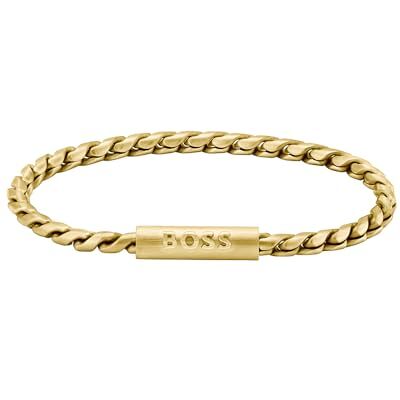 Boss Jewelry Gliederarmband für Herren Kollektion DORAN aus Gelbgold mit einer Gravierten Plakette 1580696 Boss Jewelry Gliederarmband für Herren Kollektion DORAN aus Gelbgold mit einer Gravierten Plakette 1580696