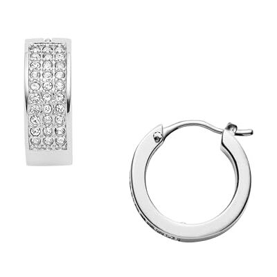 Fossil Ohrringe Für Frauen, 15.4mm X 5mm Silber Edelstahl-Ohrringe, JOF00168040 Fossil Ohrringe Für Frauen, 15.4mm X 5mm Silber Edelstahl-Ohrringe, JOF00168040