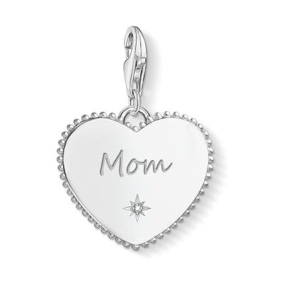 THOMAS SABO Charm-Anhänger Herz Mom silber 925 Sterlingsilber THOMAS SABO Charm-Anhänger Herz Mom silber 925 Sterlingsilber
