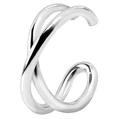 SINGULARU Einzelner Ear Cuff Cross. Sterlingsilber mit Rhodium-Beschichtung. Schmuck für Damen. SINGULARU Einzelner Ear Cuff Cross. Sterlingsilber mit Rhodium-Beschichtung. Schmuck für Damen.