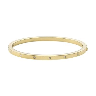 Fossil Armband Für Frauen Sutton, Länge: 61mm X 57mm, Breite: 4mm Gold-Edelstahl-Armband, JF03872710 Fossil Armband Für Frauen Sutton, Länge: 61mm X 57mm, Breite: 4mm Gold-Edelstahl-Armband, JF03872710