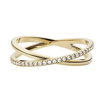 Fossil Damenring Sadie All Stacked Up Gold Edelstahlband, JF037527105 Fossil Damenring Sadie All Stacked Up Gold Edelstahlband, JF037527105