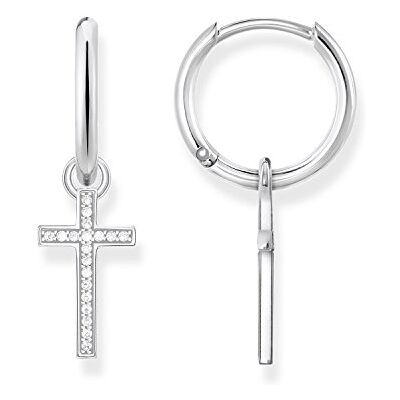 THOMAS SABO Creolen Kreuz 925er Sterlingsilber THOMAS SABO Creolen Kreuz 925er Sterlingsilber