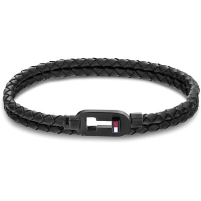 Tommy Hilfiger Jewelry Armband für Herren aus Leder Schwarz 2790386 Tommy Hilfiger Jewelry Armband für Herren aus Leder Schwarz 2790386