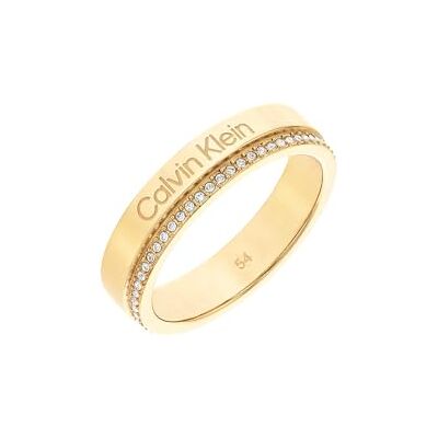 Calvin Ring für Damen Kollektion MINIMAL LINEAR In Gelbgold verziert mit Kristallen 35000201C Calvin Ring für Damen Kollektion MINIMAL LINEAR In Gelbgold verziert mit Kristallen 35000201C