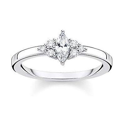 THOMAS SABO Ring Vintage weiße Steine silber 925 Sterling Silber TR2325-051-14-52 THOMAS SABO Ring Vintage weiße Steine silber 925 Sterling Silber TR2325-051-14-52