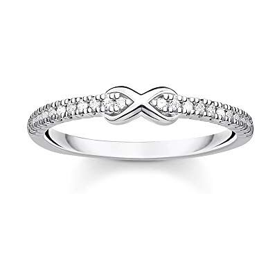 THOMAS SABO Ring Infinity mit weißen Steinen silber 925 Sterling Silber TR2322-051-14-58 THOMAS SABO Ring Infinity mit weißen Steinen silber 925 Sterling Silber TR2322-051-14-58