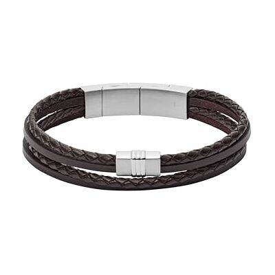 Fossil Armband Für Männer Casual Texture, Innenlänge 175mm~190mm Schwarzes Lederarmband, JF02934040 Fossil Armband Für Männer Casual Texture, Innenlänge 175mm~190mm Schwarzes Lederarmband, JF02934040