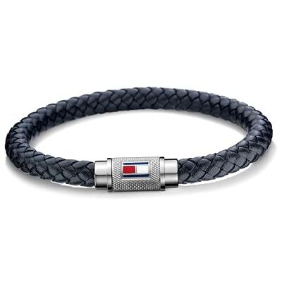 Tommy Hilfiger Jewelry Geflochtenes Lederarmband für Herren Marineblaue Farbe 2701000 Tommy Hilfiger Jewelry Geflochtenes Lederarmband für Herren Marineblaue Farbe 2701000
