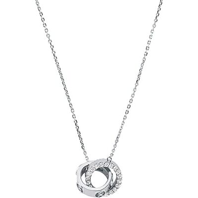 Michael Kors PREMIUM Halskette Silber Ton Sterlingsilber mit Kristall für Damen MKC1554AN040 Michael Kors PREMIUM Halskette Silber Ton Sterlingsilber mit Kristall für Damen MKC1554AN040