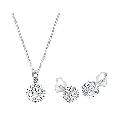 Elli Schmuckset Damen Kugel mit Kristalle in 925 Sterling Silber Elli Schmuckset Damen Kugel mit Kristalle in 925 Sterling Silber