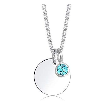Elli Halskette Damen Geburtsstein März mit Kristalle 925 Sterling Silber Elli Halskette Damen Geburtsstein März mit Kristalle 925 Sterling Silber
