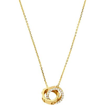 Michael Kors PREMIUM Halskette Gold Ton Silber mit Kristall für Damen MKC1554AN710 Michael Kors PREMIUM Halskette Gold Ton Silber mit Kristall für Damen MKC1554AN710