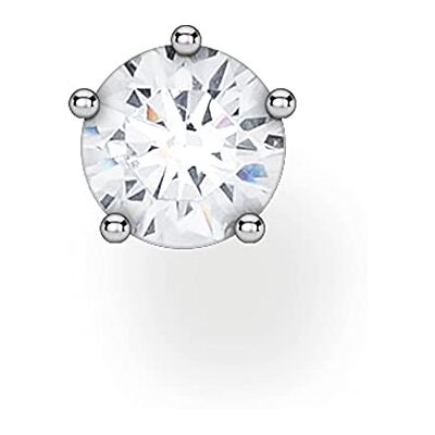 THOMAS SABO Einzel Ohrstecker weißer Stein silber 925 Sterlingsilber THOMAS SABO Einzel Ohrstecker weißer Stein silber 925 Sterlingsilber