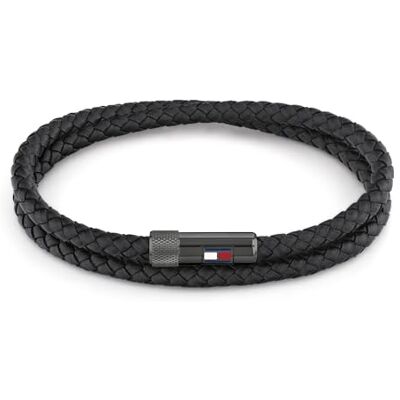 Tommy Hilfiger Jewelry armband für Herren aus Leder Schwarz 2790262S Tommy Hilfiger Jewelry armband für Herren aus Leder Schwarz 2790262S