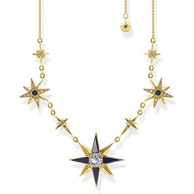 THOMAS SABO Kette Royalty Sterne gold 925 Sterlingsilber, 750 Gelbgold Vergoldung THOMAS SABO Kette Royalty Sterne gold 925 Sterlingsilber, 750 Gelbgold Vergoldung