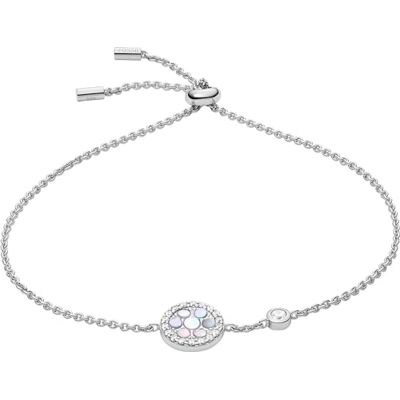 Fossil Armband Für Frauen Sterling Silber, Max. Innenlänge: 216mm Silber Sterling Silber Armband, JFS00519040 Fossil Armband Für Frauen Sterling Silber, Max. Innenlänge: 216mm Silber Sterling Silber Armband, JFS00519040