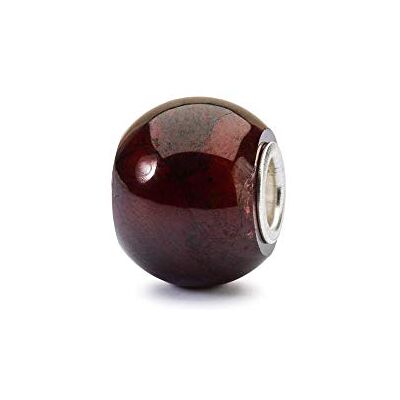 Trollbeads Charm Runder Granat aus Edelstein in der Farbe Dunkelrot, TSTBE-00021 Trollbeads Charm Runder Granat aus Edelstein in der Farbe Dunkelrot, TSTBE-00021