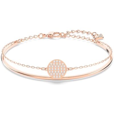 Swarovski Sublima Armreif, Weiß, Roségold-Legierungsschicht Swarovski Sublima Armreif, Weiß, Roségold-Legierungsschicht