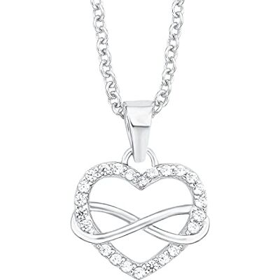 s.Oliver Damen Kette mit Anhänger Herz, 925er Sterling Silber rhodiniert s.Oliver Damen Kette mit Anhänger Herz, 925er Sterling Silber rhodiniert