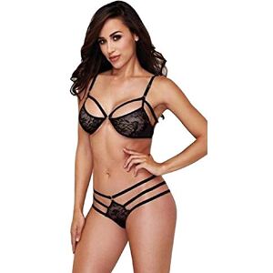 BACI LINGERIE Lace Bralette With Strappy Panty Streifen 2 g BACI LINGERIE Lace Bralette With Strappy Panty Streifen 2 g