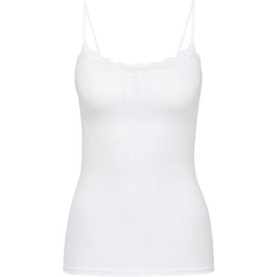 CALIDA Etude Toujours Spaghetti-Top Damen, verstellbare Träger, edle Nadelstreifen-Optik, mit Swiss+Cotton-Gütesiegel CALIDA Etude Toujours Spaghetti-Top Damen, verstellbare Träger, edle Nadelstreifen-Optik, mit Swiss+Cotton-Gütesiegel