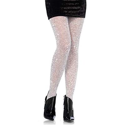 LEG AVENUE 7130 Lurex-Strumpfhose, Einheitsgröße, Silber LEG AVENUE 7130 Lurex-Strumpfhose, Einheitsgröße, Silber