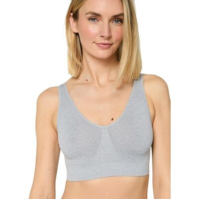 Nur Die Soft Comfort BH Bustier nahtlos ohne Bügel bügelloser Bra Schlaf Bralette mit Breiten Trägern Seamless Damen Mädchen Nur Die Soft Comfort BH Bustier nahtlos ohne Bügel bügelloser Bra Schlaf Bralette mit Breiten Trägern Seamless Damen Mädchen