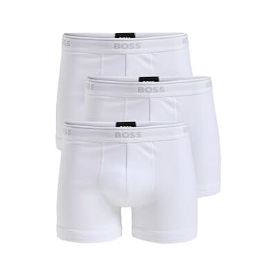 Boss Herren 3-Pack Cotton Boxer Brief Retroshorts, Helles Weiß, Medium (3er Pack) Boss Herren 3-Pack Cotton Boxer Brief Retroshorts, Helles Weiß, Medium (3er Pack)