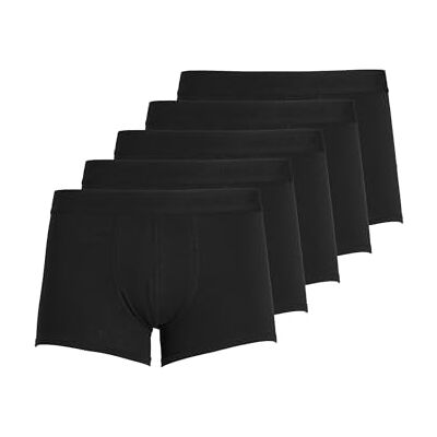 JACK & JONES Herren Jactone in Tone Trunks 5 Pack Boxer Shorts, Schwarz, S EU JACK & JONES Herren Jactone in Tone Trunks 5 Pack Boxer Shorts, Schwarz, S EU