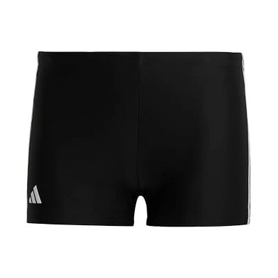adidas Herren 3 Stripes Boxer-Badehosen, Black/White, L-XL adidas Herren 3 Stripes Boxer-Badehosen, Black/White, L-XL